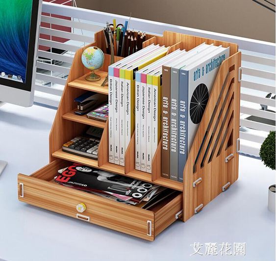 書架簡易桌上學生用省空間辦公桌兒童置物架簡約現代小書桌面收納