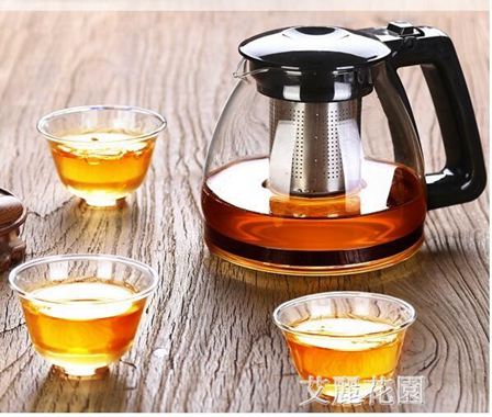 茶壺玻璃耐熱花茶功夫紅茶杯過濾沖茶器家用水壺玻璃泡茶壺茶具