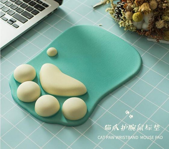 滑鼠墊可愛貓爪滑鼠墊護腕墊子韓國創意辦公膠墊動漫女生萌物個性滑鼠墊