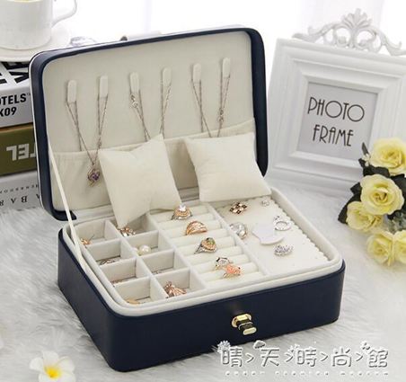 首飾盒初行公主歐式收納盒雙層簡約首飾盒飾品盒耳環耳釘收納盒