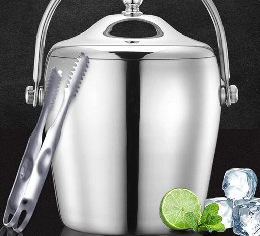 酒具冰桶不銹鋼香檳桶冰桶酒吧冰桶創意家用不銹鋼冰桶雙層
