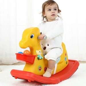 搖搖馬木馬玩具兒童搖馬帶音樂塑料1-3周歲禮物加厚搖椅車