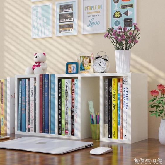 創意學生桌上書架置物架簡易組合桌面小書架迷你收納櫃小書櫃