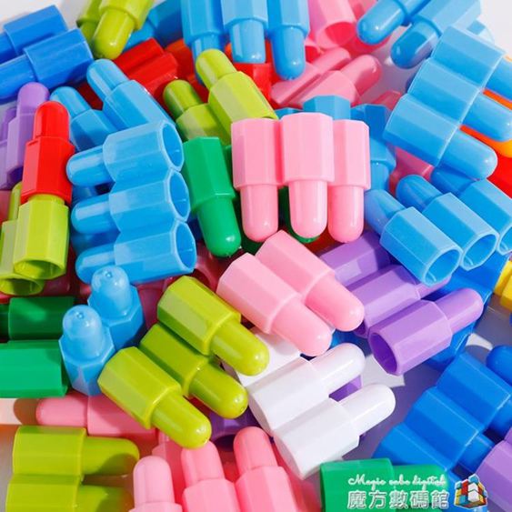 大號子彈頭積木塑料拼插幼兒園早教益智男孩女兒童玩具3-6周歲4-7