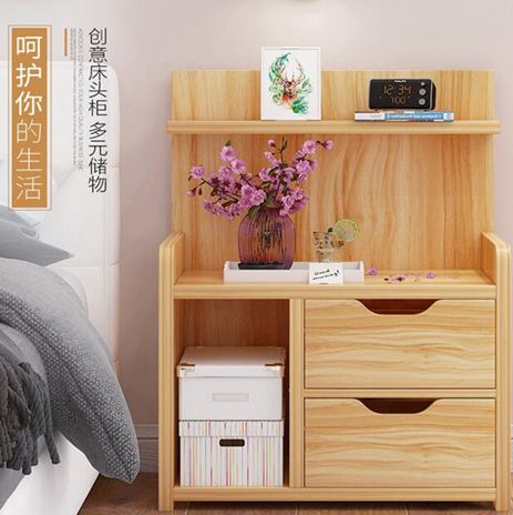 簡易床頭櫃簡約現代臥室置物架床邊小櫃子收納迷你小儲物櫃經濟型