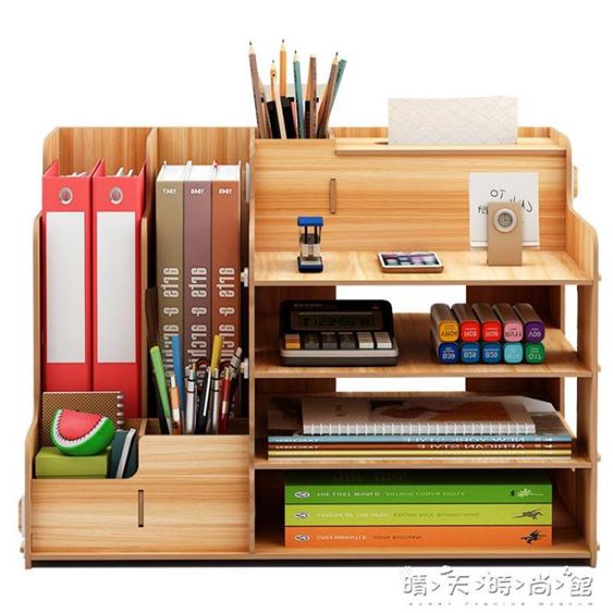 書架簡易桌上學生用辦公書桌面置物架收納宿舍小書櫃簡約現代