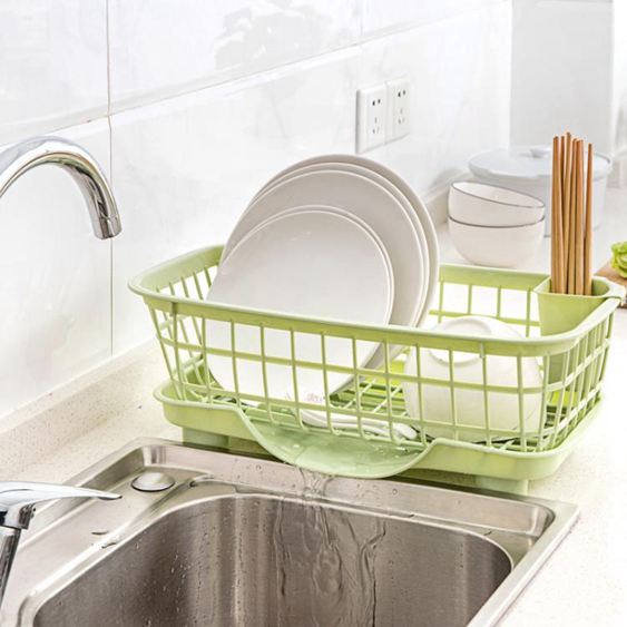瀝水架居家家水槽放碗架廚房塑料碗碟收納架碗筷收納盒碗柜置物架