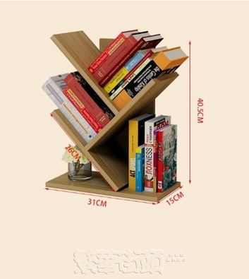 書架書櫃收納櫃創意樹形書架桌面置物架報刊架學生兒童小書架簡易床頭櫃收納書架