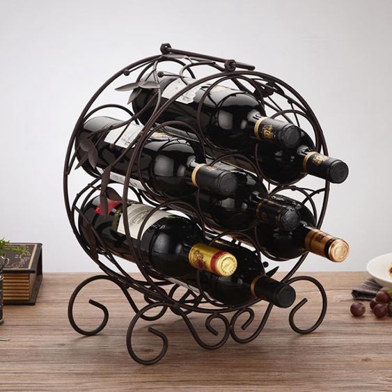 紅酒架創意多瓶裝酒瓶架歐式時尚葡萄酒架子鐵藝擺件放酒的架子