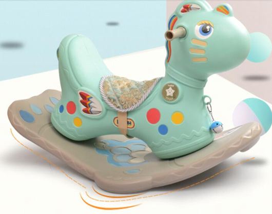 木馬兒童玩具搖搖馬兩用滑行車帶音樂加厚塑料寶寶周歲禮物