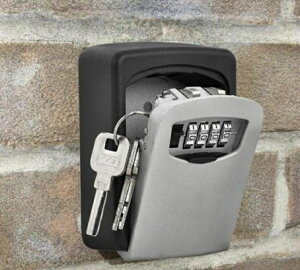 鑰匙箱戶外防盜密碼鑰匙收納盒壁掛式門口公司大門備用應急房卡保管箱