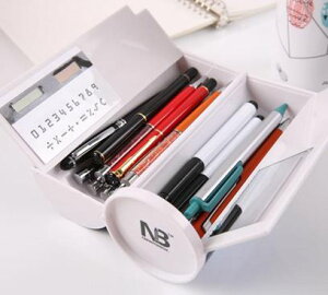 鉛筆盒網紅NB小學生塑料鉛筆盒抖音同款創意男女孩韓版高中生魔道文具盒