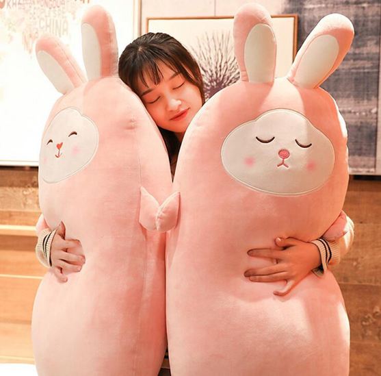 抱枕櫻花兔子毛絨玩具娃娃公仔床上睡覺可愛萌兔玩偶女孩生日禮物