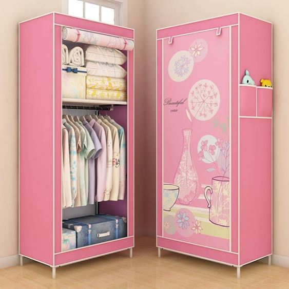 衣櫃簡易小號布衣櫥時尚簡約衣架防塵收納整理櫃臥室學生宿舍