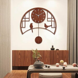 掛鐘客廳家用個性時尚中國風裝飾鐘錶藝術新中式大氣石英掛錶
