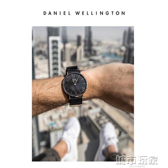 錶帶Danielwellington丹尼爾惠靈頓dw男錶20mm男士織紋錶帶