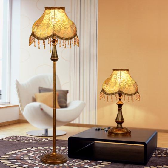落地燈歐式創意時尚簡約客廳立式現代美式臥室床頭落地-