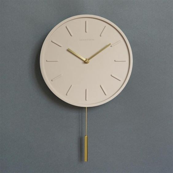 掛鐘新品北歐簡約現代水泥英寸石英鐘錶客廳工業風靜音時鐘