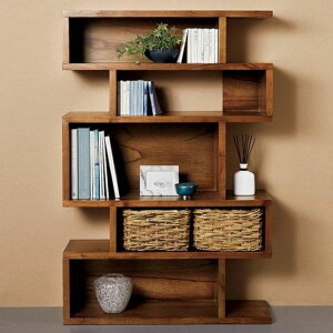 書櫃書架收納北歐實木書櫃儲物收納展示櫃美式創意實木書櫃多功能隔斷置物架