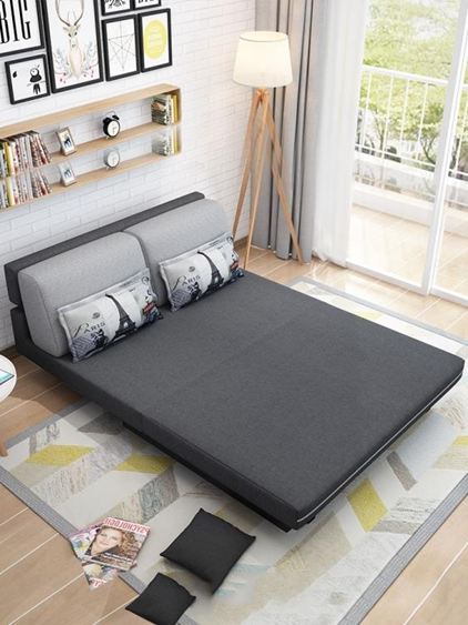 折疊沙發床沙發床可折疊客廳雙人小戶型簡易沙發多功能1.2米1.51.8乳膠沙發