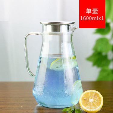 涼水壺玻璃耐高溫家用大容量杯耐高溫果汁涼白開茶壺套裝冷水壺