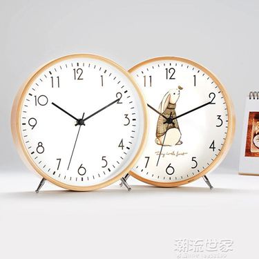 北歐擺件座鐘臺鐘現代簡約創意時鐘客廳臥室靜音大號桌面臺式鐘錶