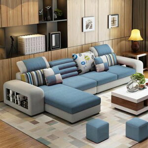 布藝沙發客廳整裝組合免洗科技布小戶型布沙發現代簡約經濟型沙發