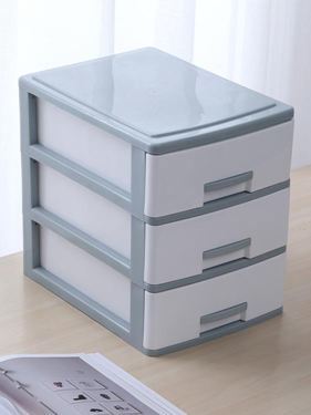 桌面收納盒塑料抽屜式收納柜辦公室文件用品置物架簡約雜物整理箱