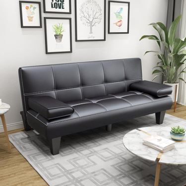 多功能皮沙發床 客廳可折疊懶人沙發三位2米椅辦公陽臺小戶型簡易