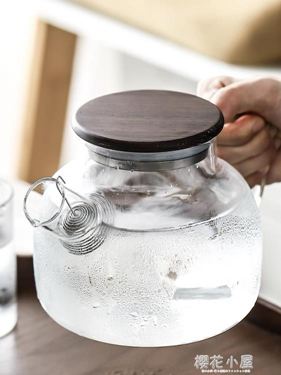 黑胡桃木玻璃壺杯子套裝耐高溫涼開水壺家用大容量日式冷水壺茶壺 領券更優惠