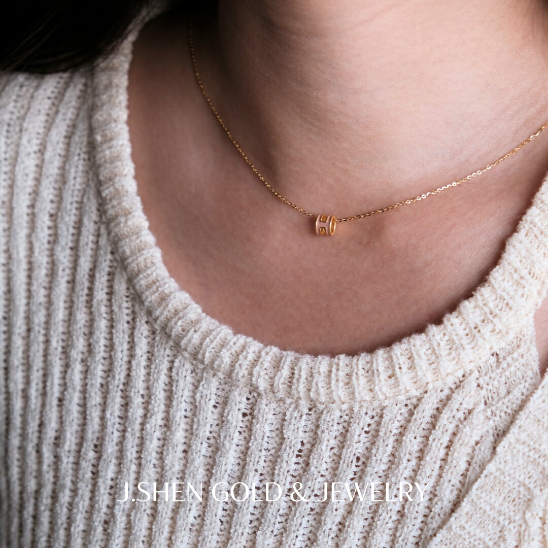 【新品】經典H墜子 經典橘H墜子 經典H造型 mini H墜飾 H項鍊 禮物 H Pendant 2