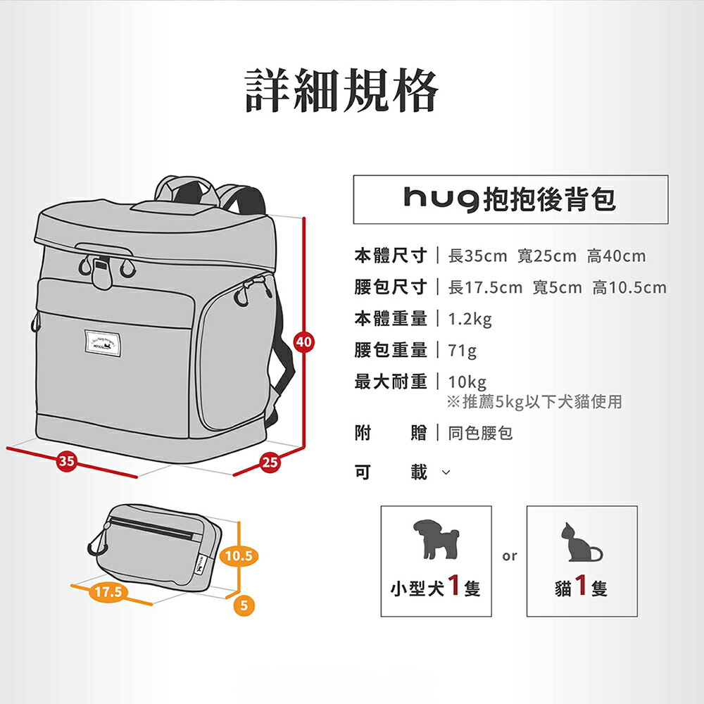 ＵＴＯ｜PETiCO hug 抱抱後背包 台灣公司貨/開立發票 7