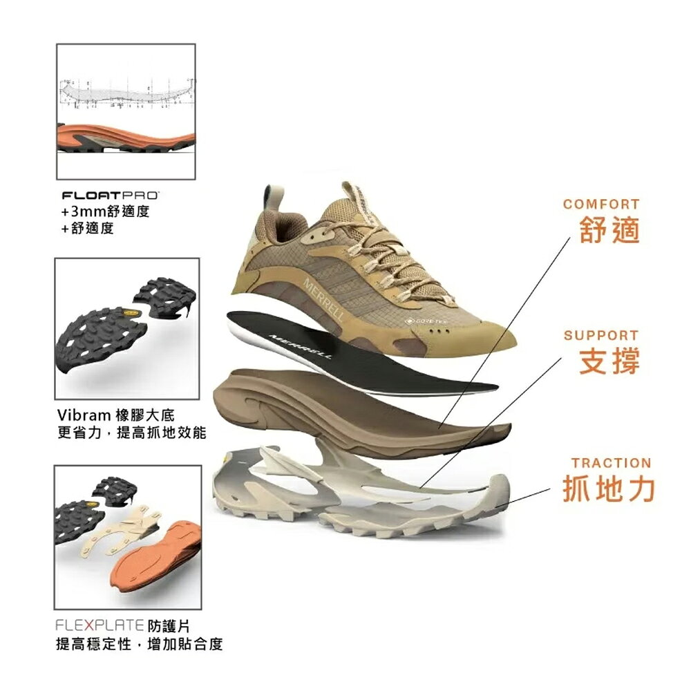 MERRELL(男)MOAB SPEED 2 VENT 2K SE登山健行鞋 男鞋-銀灰色 6