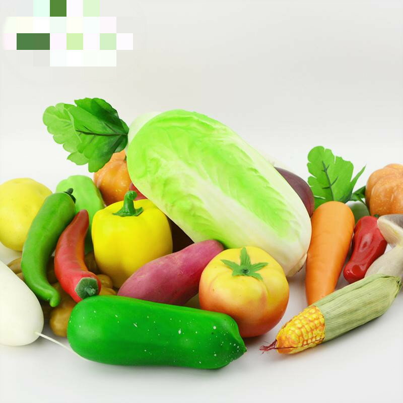 仿真水果蔬菜模型假辣椒白菜蘿卜包菜西紅柿櫥柜裝飾早教道具果蔬