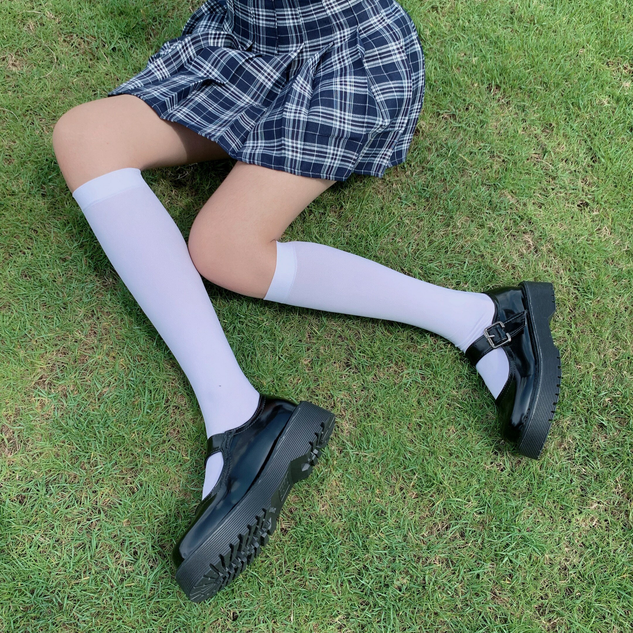 jk制服襪子女夏季薄款白色及膝小腿襪學生天鵝絨中筒襪lolita絲襪