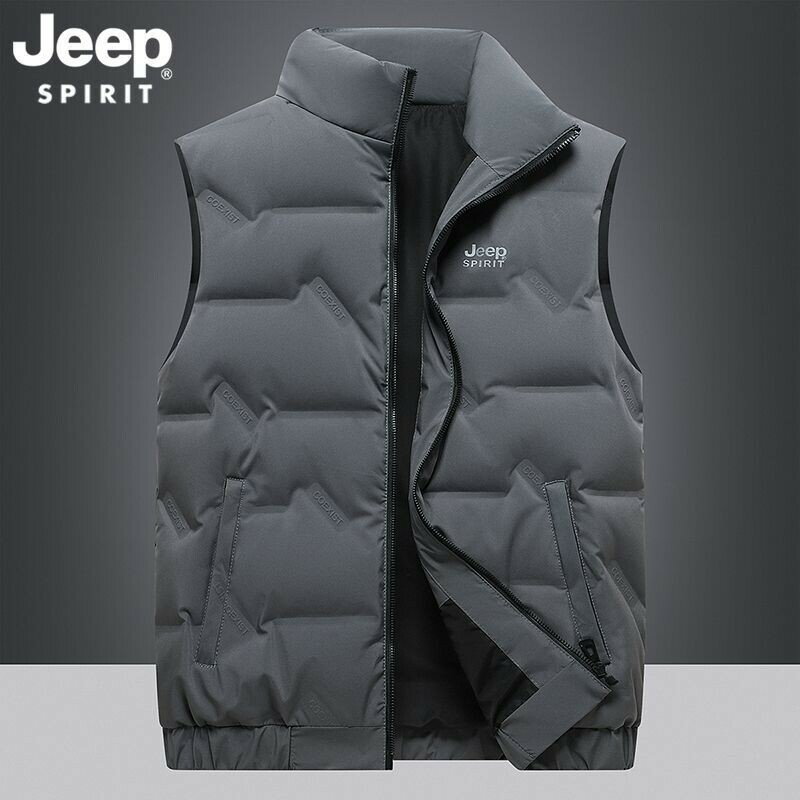 JEEP吉普羽絨馬甲男冬季輕薄保暖羽絨服背心大碼外穿休閑運動