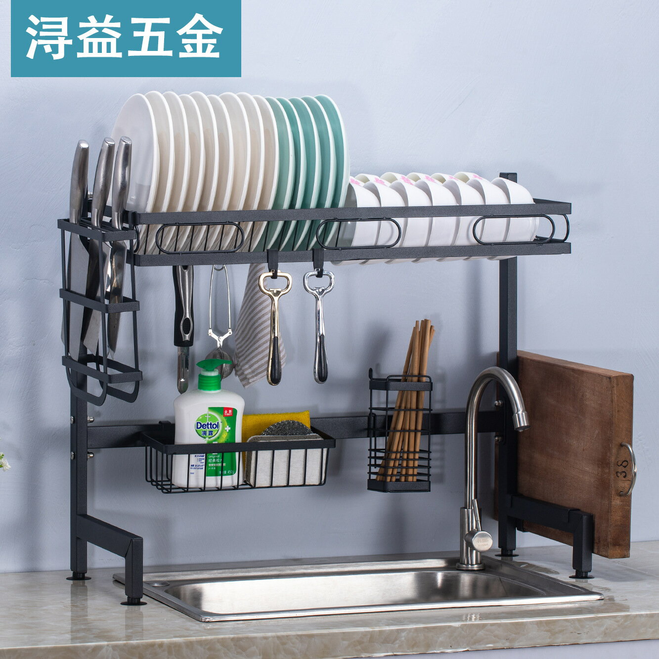 單雙層款式廚房水槽架 碗碟架 多功能碗筷收納架置物架批發