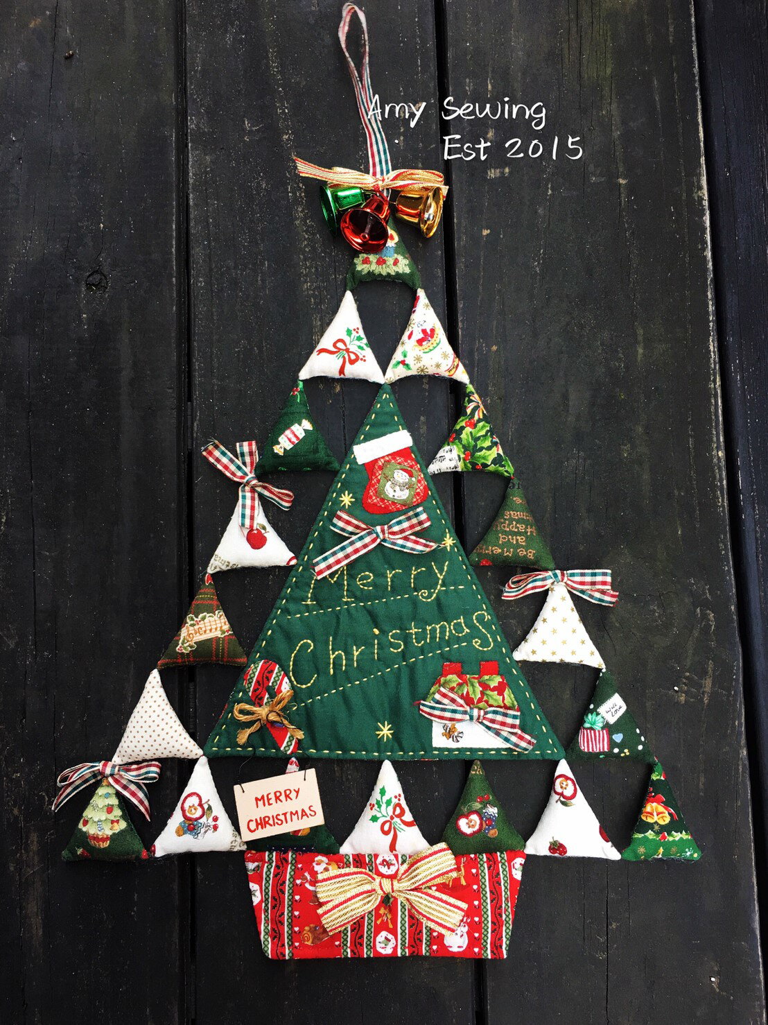 居家手作拼布聖誕樹小壁飾(材料包) | Amy拼布雜貨舖直營店| 樂天市場