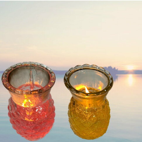 鳳梨瓶裝~~水晶蠟燭(添加銀離子) 0