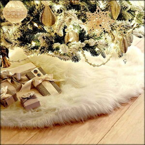 圣誕節裝飾用品 雪花格子麻布樹裙 小樹底圍裙120cm樹底裝飾