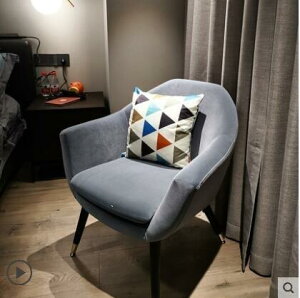 單人沙發北歐單個沙發臥室椅子現代簡約小沙發房間休閒書桌椅陽台 樂樂百貨