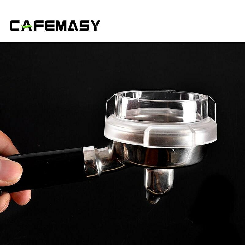 （咖啡用品與配件）磨豆機接粉罩58MM布粉器半自動手柄咖啡機直出接粉專用防飛粉環圈 咖啡店器材