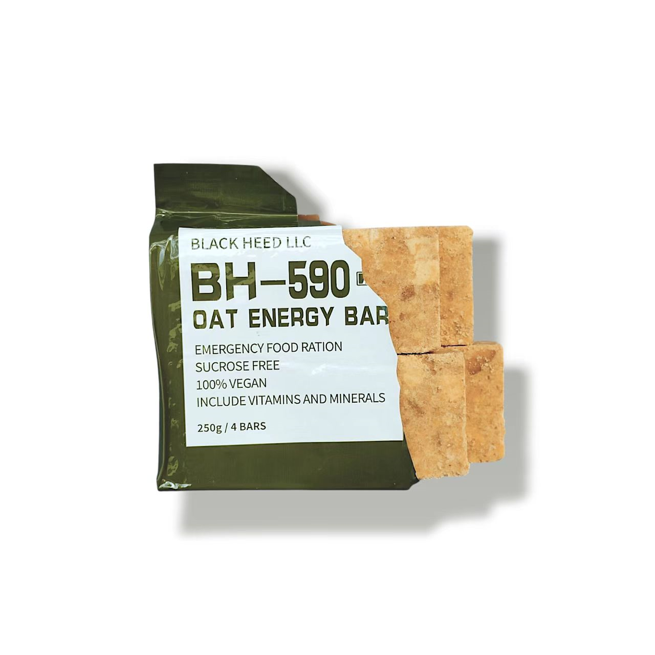 美國BH-590燕麥極低糖乾糧MRE(20年儲存純素壓縮餅乾糧戰備糧食緊急乾糧登山口糧軍用物資防災食品抗戰長期