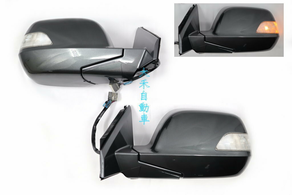 大禾自動車 副廠 電折帶燈 後視鏡 未烤漆 適用 HONDA CRV 3代 3.5代 07-11