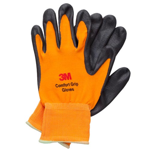 3M 亮彩舒適型 止滑 耐磨手套 橘色 L