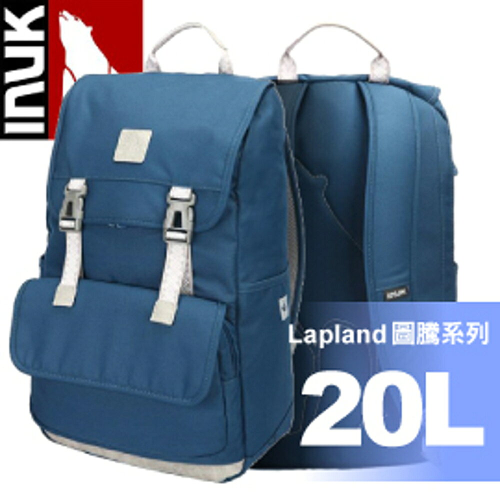 【INUK 加拿大 20L Lapland圖騰電腦雙肩背包《海神藍》】IKB12916119045/後背包/背包