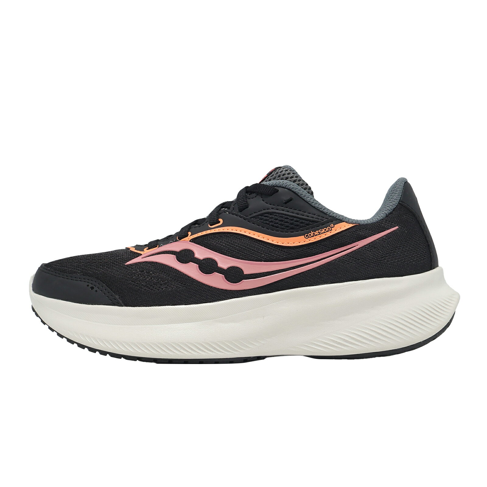 Saucony 索康尼 慢跑鞋 Cohesion 18 女鞋 黑 粉紅 入門款 緩衝 運動鞋 S11034104