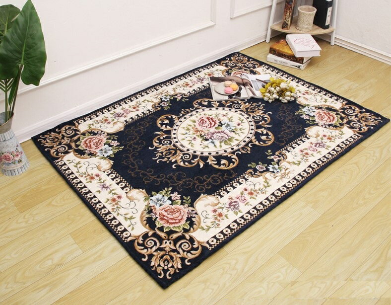 外銷日本等級 出口日本 160*230 cm 歐式庭園風 高級玫瑰花紋提花地毯/ 玄關地毯 / 客廳地毯