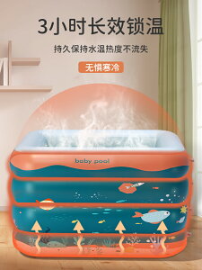充氣泳池 加厚兒童游泳池寶寶室內可折疊游泳桶新生兒童小孩充氣泳池超大號『XY14601』