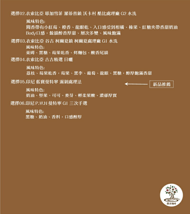 [微美咖啡]多選系列6種任選1種,半磅275元起,世界各國精選咖啡豆,滿500元免運,新鮮烘焙 3